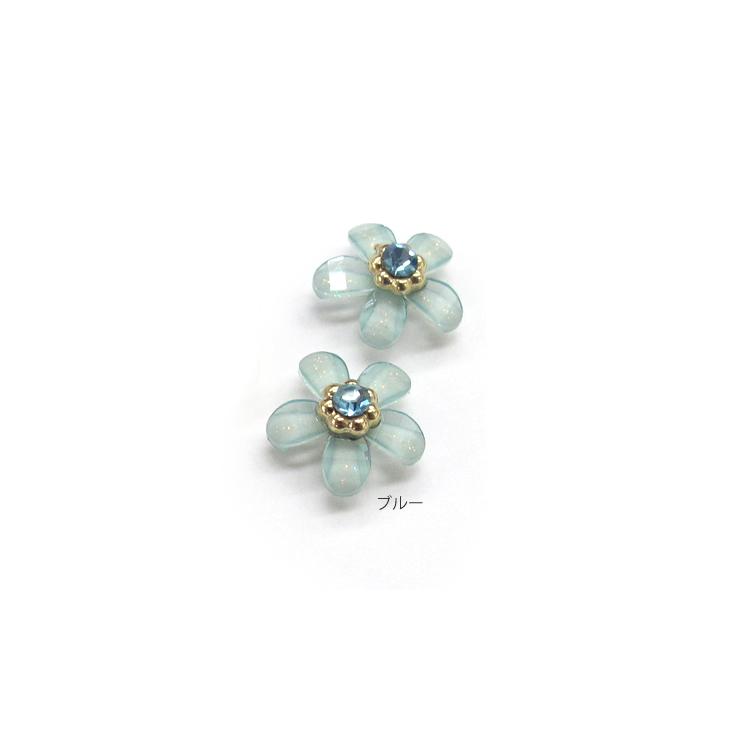 マグネットピアス 花 フラワー フィットピア アイボリー オレンジ