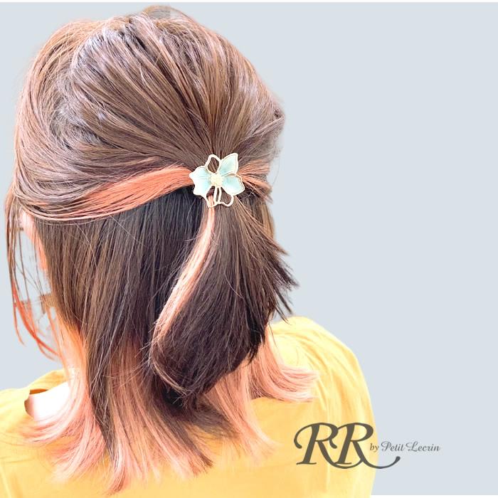 ヘアゴム おしゃれ デザイン ポニー フラワー お花 プチプラ ゴールド