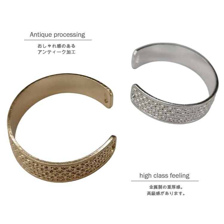 バングル ブレスレット レディース メタル アンティーク調 カフ