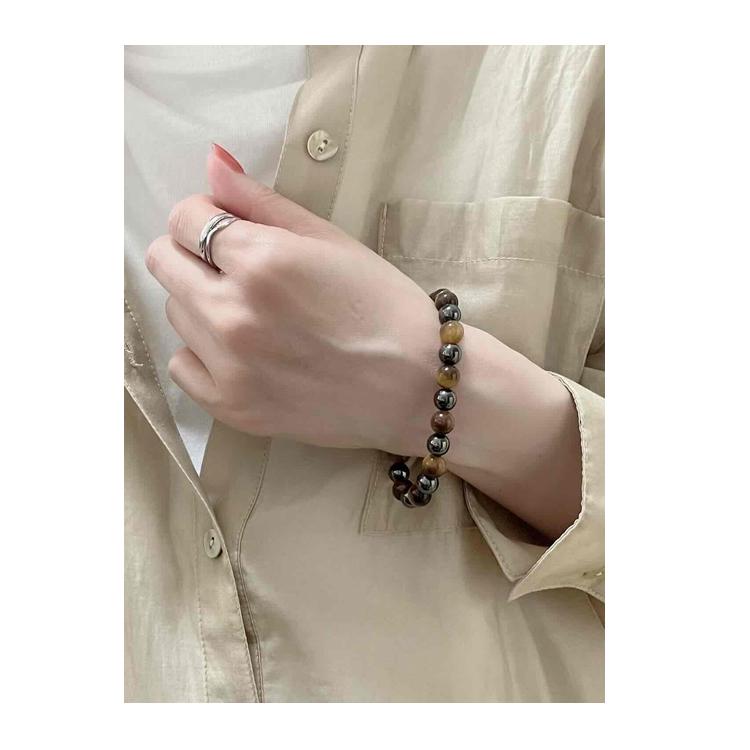 肩こり 解消グッズ 磁気ブレスレット ヘマタイト 天然石