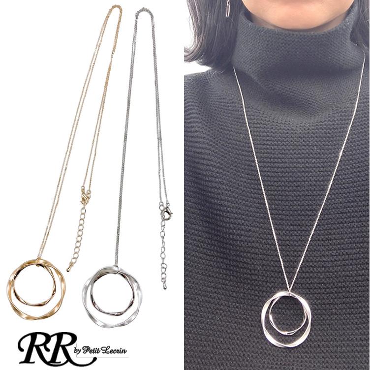 ネックレス ダブルリング ロングネックレス シンプル おしゃれ