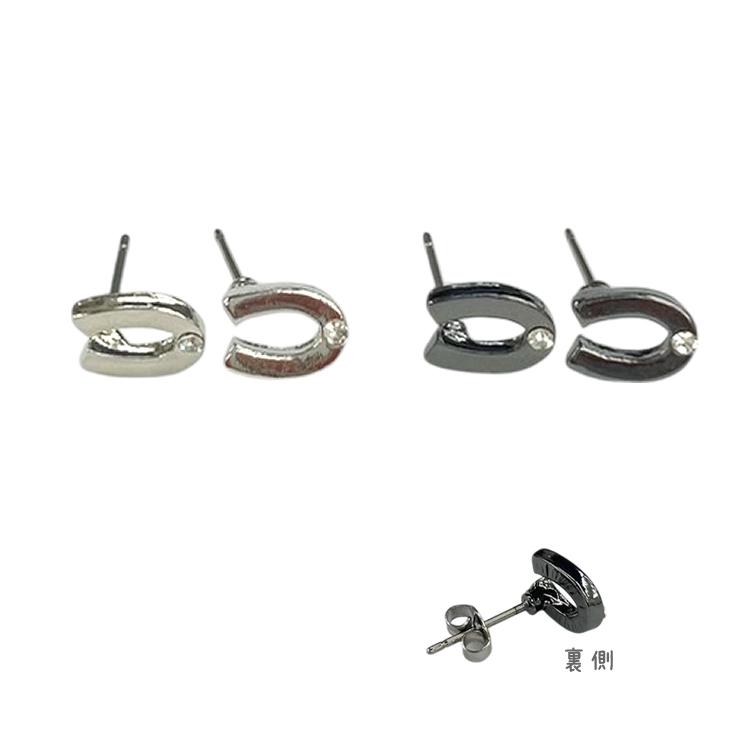 ピアス 馬蹄 ホースシュー 金属 レディース シンプル 大人可愛い