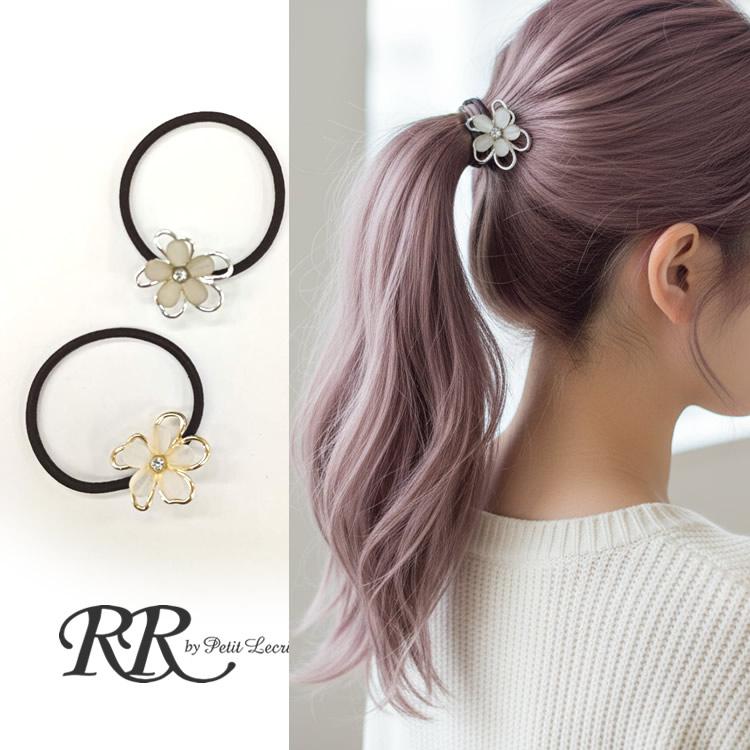 おしゃれ 花 ヘアゴム フラワー 華やか かわいい パーティー 2次会