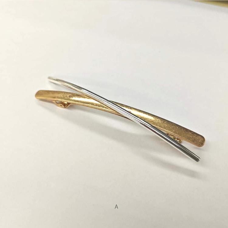 大きめ バレッタ メタル 10cm 細い 普段使い ロング フォーマル 入学式