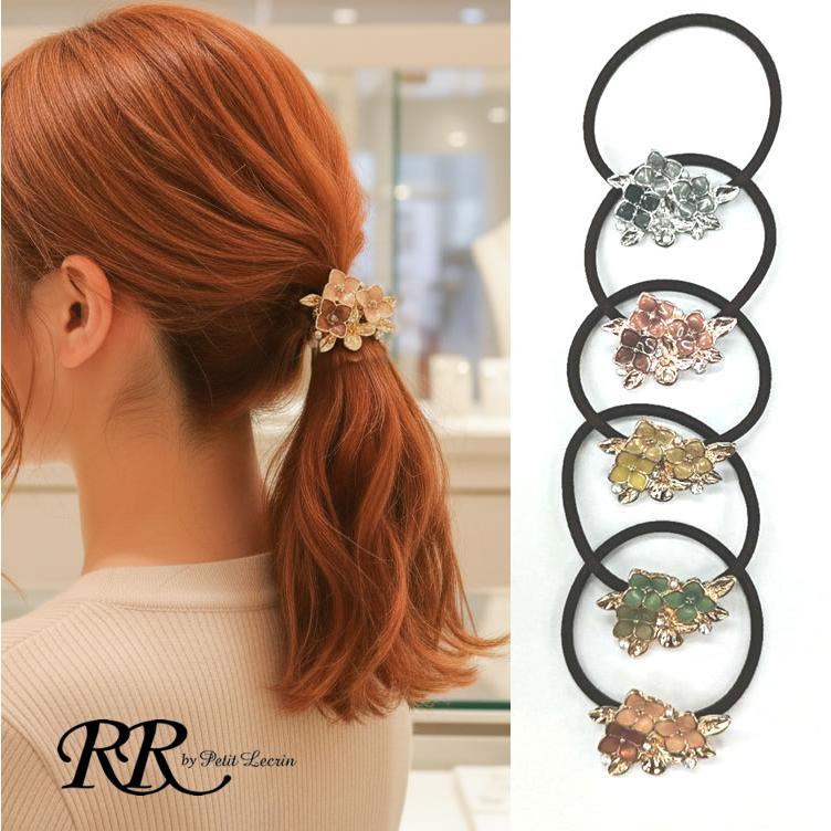ヘアゴム レディース フラワー 花 パール おしゃれ 大人可愛い 上品