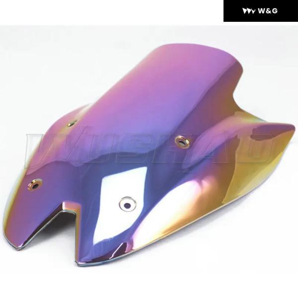 並行輸入品 オートバイ バイク ダブルバブル ウィンドシールド ウィンドスクリーン スクリーン 2010 - 13 カワサキ Z1000 ブラックイリジウムクリアスモー_4