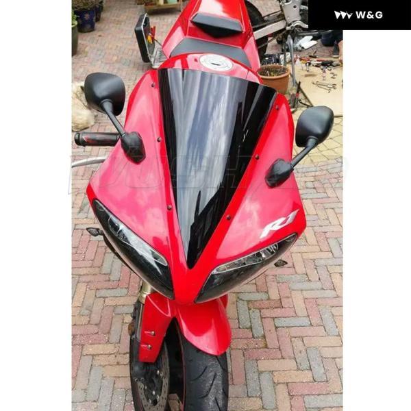 並行輸入品 オートバイ バイク ダブルバブル ウィンドシールド ウィンドスクリーン スクリーン 2002 2003 ヤマハ YZF-R1 1000 ブラック クリア イリジウムの画像