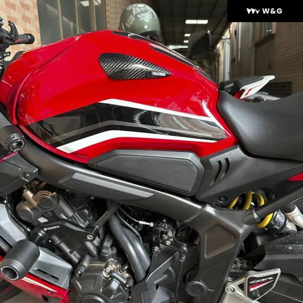 並行輸入品 ホンダ CBR650R CB650R 2019-2020 2021 2023カーボン燃料タンク カバー オートバイ バイク シェル 装飾 スライドカバーの画像