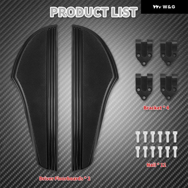 並行輸入品 オートバイ バイク ドライバー用ノンスリップフロアボードフロント フットペグ ライダー フットレスト ハーレー ソフテイル ファットボーイデラ_2