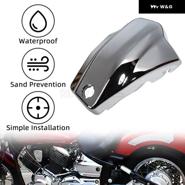並行輸入品 オートバイ バイク クロームバッテリーサイド フェアリング ヤマハ ドラッグスターVスターXVS1100 クラシック カスタム 1999-2011左右 カバー_5