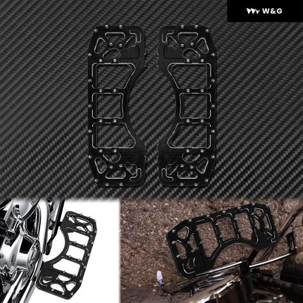 並行輸入品 オートバイ バイク フロントワイド フットペグ ドライバーフロアボードストレッチ フットレスト ペダル ハーレー ツーリング ロードグライド F_2