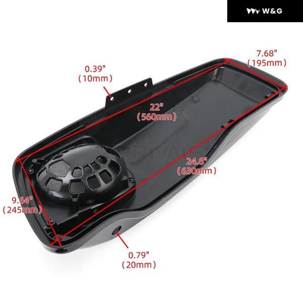 並行輸入品 オートバイ バイク ブラック 5インチX7インチ サドルバッグ スピーカー 蓋 ハーレー ストリート ロード グライド ロード キング ウルトラ CVO_5