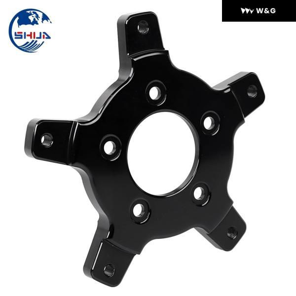 並行輸入品 ブラックフロントCNCアルミブレーキローター5ボルトハブホイール アダプター ハーレー 2014-2023ツーリングエレクトラストリート ロードグライの画像