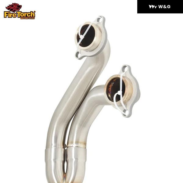 並行輸入品 スリップオン KOVE 800X ADVENTURE RALLY PRO 2023 2024 オートバイ バイク エキゾースト エスケープ モト フロントリンク パイプ コネクト マ_4