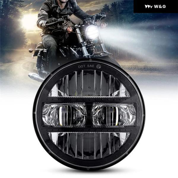 並行輸入品 5.75インチ オートバイ バイク LED ヘッドライト DYNA SOFTAIL SPORTSTER 883 XL883 FXCW用 5-3/4インチLED オートバイ バイク ヘッドランプの画像