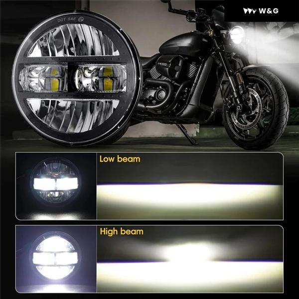 並行輸入品 5.75インチ オートバイ バイク LED ヘッドライト DYNA SOFTAIL SPORTSTER 883 XL883 FXCW用 5-3/4インチLED オートバイ バイク ヘッドランプの画像