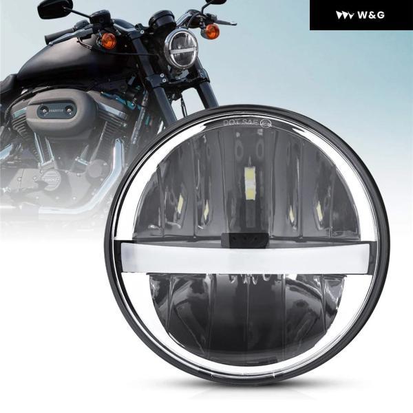 並行輸入品 5.75インチ オートバイ バイク LED ヘッドライト DYNA SOFTAIL SPORTSTER 883 XL883 FXCW用 5-3/4インチLED オートバイ バイク ヘッドランプの画像