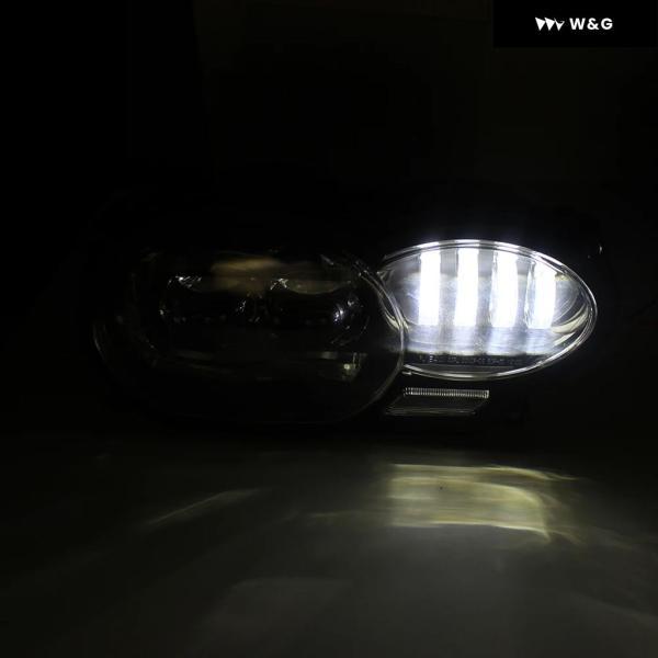 並行輸入品 110W LEDフロント ヘッドライト BMW R1200GS ADV 2004-12 オイルクーラー 付き オートバイ バイク ライトに適合の画像