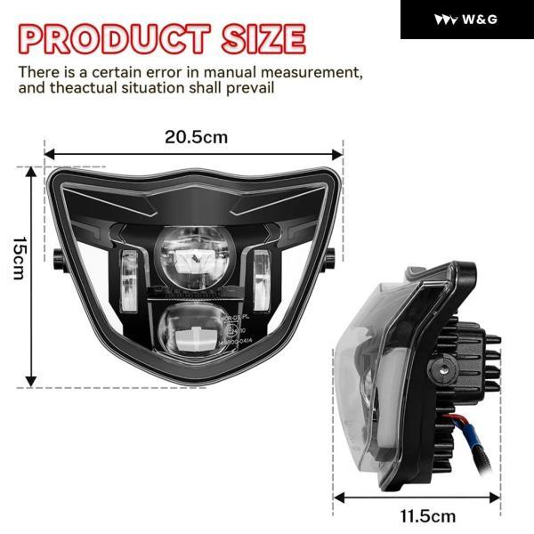 並行輸入品 LED ヘッドライト アセンブリ ハイロービーム ヤマハ WR450F WR250F TTR YZ XT 125 250 400 450 R/F MX エンデューロ ヘッドライト ダート オー_2