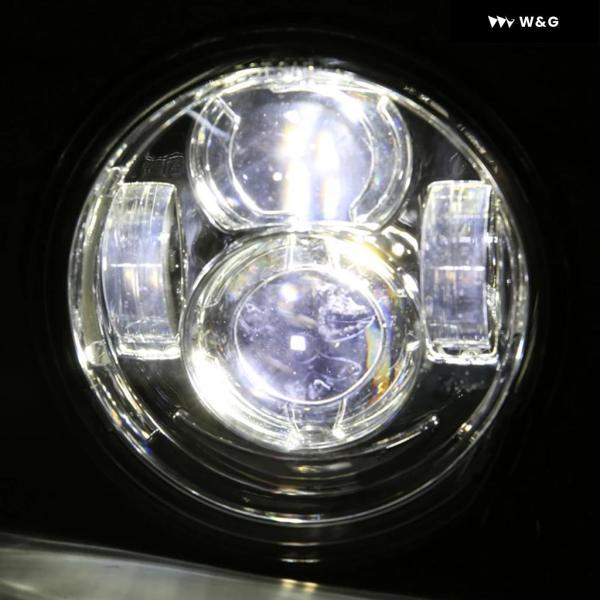 並行輸入品 2個 5インチ ファットボブ LED ヘッドライト ハーレー オートバイ バイク ハーレー ダイナ ファットボブ デュアル ヘッドランプ ダブルLED ヘッ_4