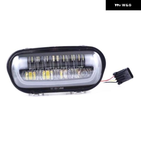 並行輸入品 ファットボブ ヘッドライト オートバイ バイク LED ハイロービーム ホワイト DRL 55W フロントドライビングランプ ファットボブ 2018 2019用_4