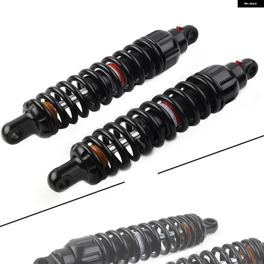 並行輸入品バイク リアサスペンション 調整可能 ブラック エア ダンパー 343MM ヤマハ スズキ ホンダ カワサキ バイク 交換部品_1