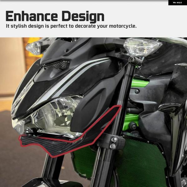 並行輸入品2018 オートバイ アンダーフロント ヘッドライト カバー ビークノーズエクステンション エクステンダー フェアリング カワサキ Z900_2