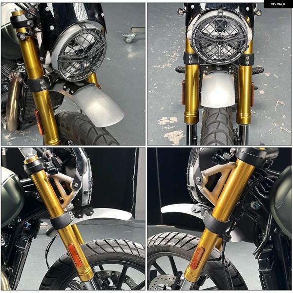 並行輸入品SCRAMBLER 400X SPEED 400 T4 オートバイ フロントハイフェンダー 延長 リアハガー マッドガード 延長 スプラッシュシールドガード_2