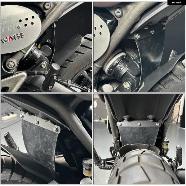 並行輸入品SCRAMBLER 400X SPEED 400 T4 オートバイ フロントハイフェンダー 延長 リアハガー マッドガード 延長 スプラッシュシールドガード_5