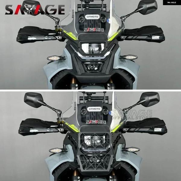 並行輸入品バイク ヘッドライト グリル ガード プロテクター CFMOTO 450MT CF-MOTO IBEX 450 MT MT450 ヘッドランプ フロントライトカバーの画像