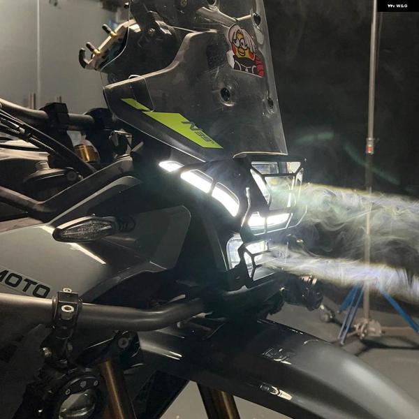 並行輸入品バイク ヘッドライト グリル ガード プロテクター CFMOTO 450MT CF-MOTO IBEX 450 MT MT450 ヘッドランプ フロントライトカバーの画像