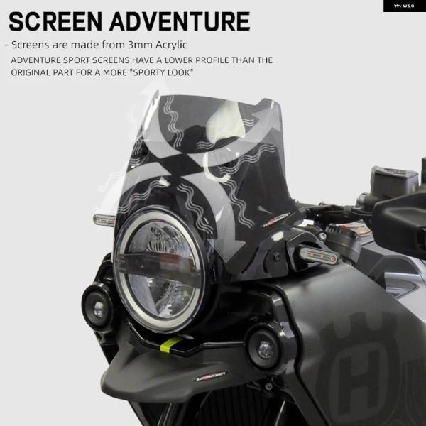 並行輸入品フロントウインドシールド HUSQVARNA NORDEN 901 2022-2023 バイク アクセサリー ウインドデフレクター スモークグレーの画像