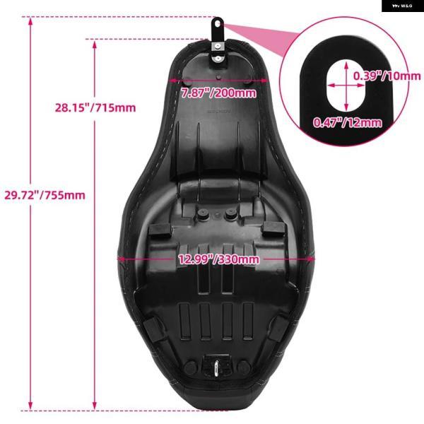 並行輸入品ブラック バイク ツーアップ ライダー パッセンジャー ワンピース シート クッション ホンダ レブル CM1100 CMX1100 2021 2022 - 2025の画像