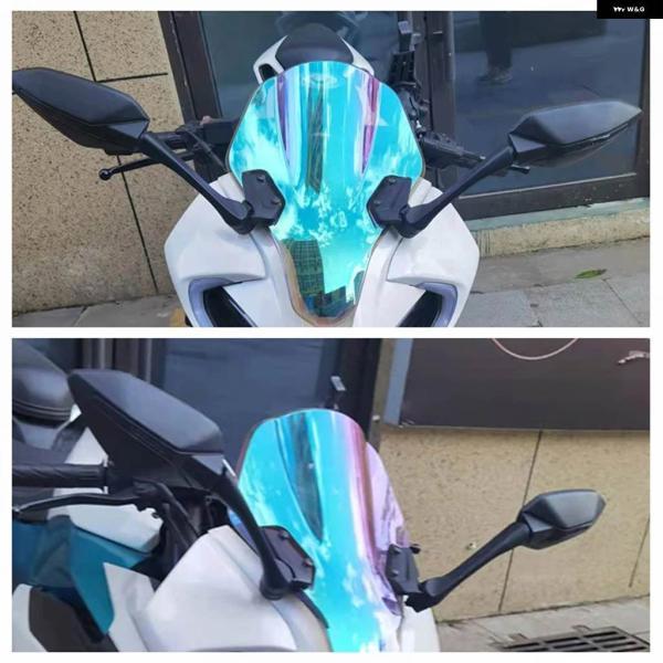 並行輸入品CFMOTO CF250-6 CF250-6A 250SR オートバイ 折りたたみ 式 ABS バックミラー スポーツ バイク クリアホワイト ブルーガラス サイド凸面ミラーの画像