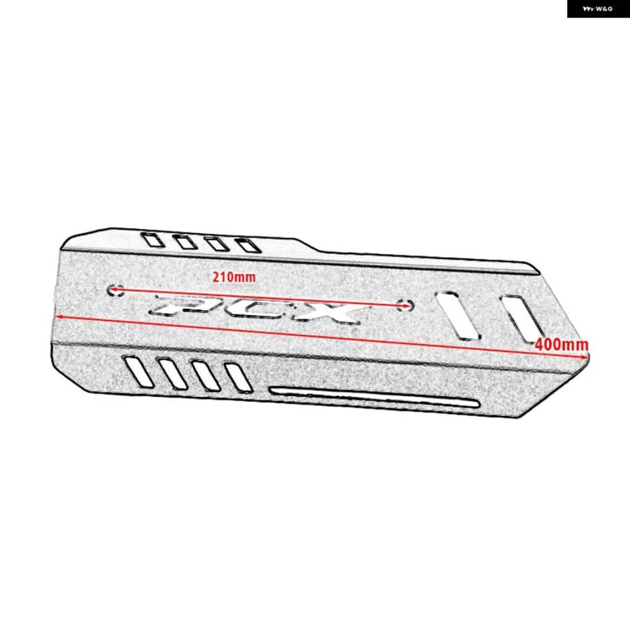 並行輸入品PCX160 バイク エキゾースト パイプ プロテクター ヒートシールド カバー ガード 火傷防止カバー ホンダ PC X 160PC X160の画像