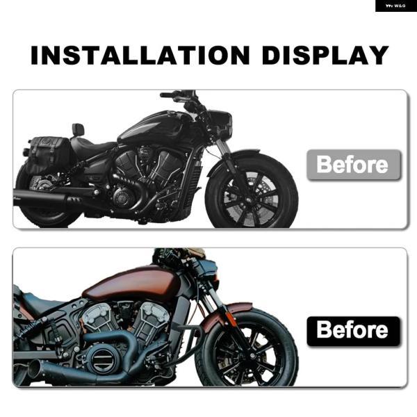 ブランド登録なし - 並行輸入品自動二輪車 衝突 赤ちょうちん INDIAN SCOUT ROGUE SIXTY TWENTY SIXTY ABS 発動機 かばい立て ひな型 バンパー フェアリング プロテクター