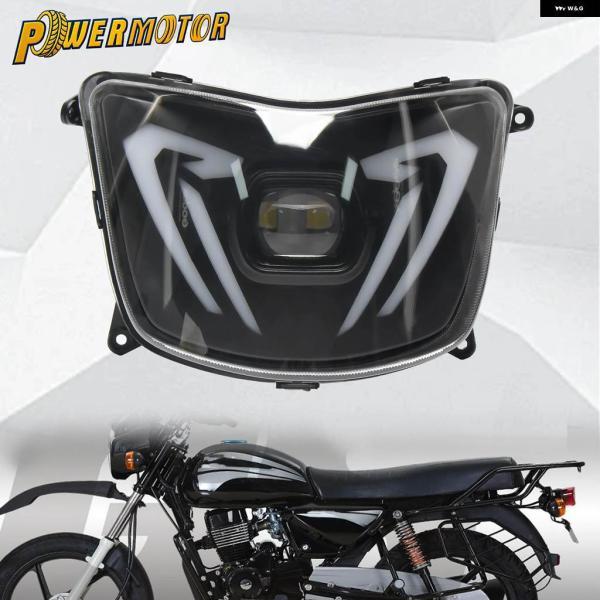 並行輸入品エンデューロ バイク LED ヘッドライト H4 デイタイム ランニングライト BOXER CT100 CT 100 KS モトクロス ヘッドランプ RETROPARTSの画像