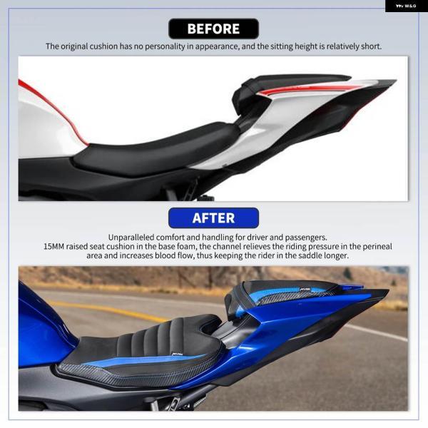 並行輸入品オートバイ フロントドライバー シートリアパッセンジャーシート クッション ヤマハ YZF-R1 YZF-R1M R1M 2021-2022 - 24_2
