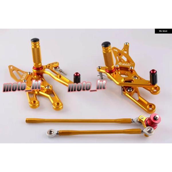 並行輸入品CNC フットレスト フットペグ ホンダ CBR1000 2004 - 07 ホンダ CBR600RR F5 2003 - 06 ゴールド_1