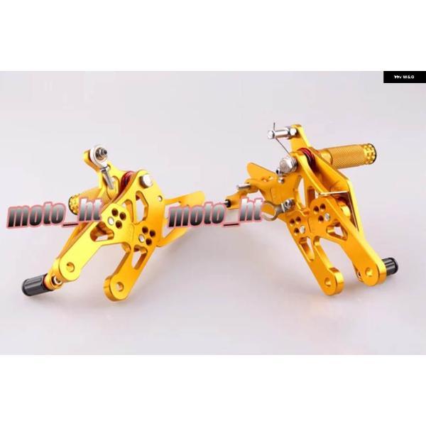 並行輸入品CNC フットレスト フットペグ ホンダ CBR1000 2004 - 07 ホンダ CBR600RR F5 2003 - 06 ゴールド_2