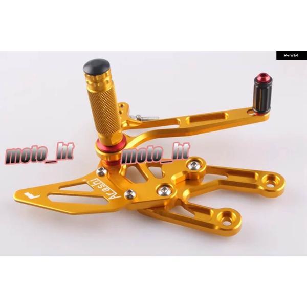 並行輸入品CNC フットレスト フットペグ ホンダ CBR1000 2004 - 07 ホンダ CBR600RR F5 2003 - 06 ゴールド_3