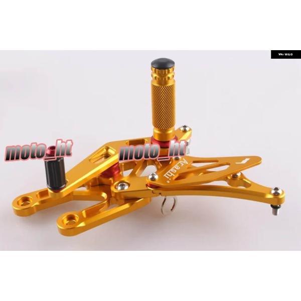 並行輸入品CNC フットレスト フットペグ ホンダ CBR1000 2004 - 07 ホンダ CBR600RR F5 2003 - 06 ゴールド_4