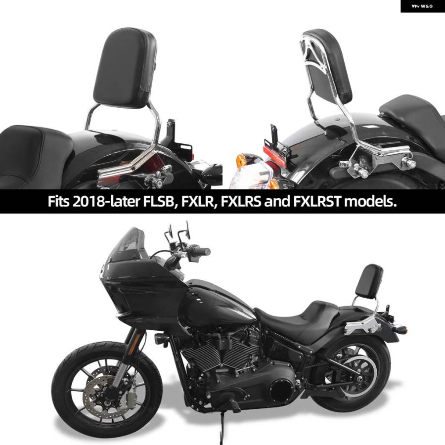 並行輸入品シーシーバー アップライト バックレスト パッド 付き ハーレー ソフテイル ローライダー FXLR ST FXLRST 2018-2023 スポーツグライド FLSB 2_7