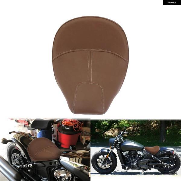 並行輸入品オートバイ レザードライバーフロントソロ ピリオンシート ライダー クッション サドルブラック/ブラウンINDIAN SCOUT 2015-20 SCOUT SIXTY_4