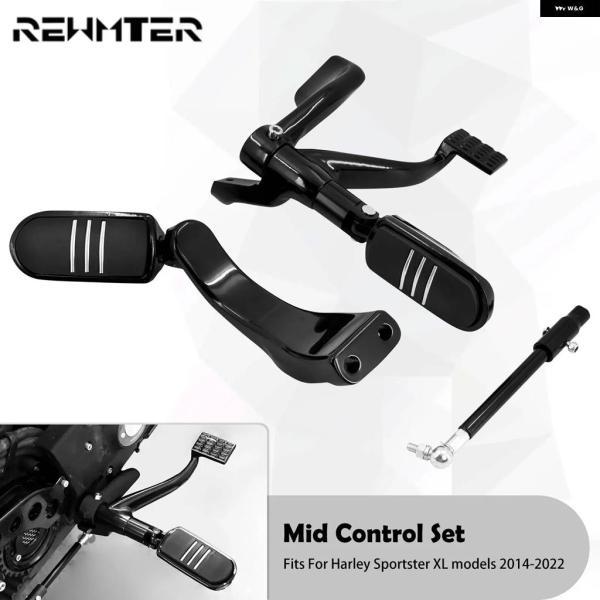並行輸入品オートバイ ミッド コントロール キット フットペグ フットレスト ペダル シフト レバー リンケージセット ハーレー スポーツスター 1200 72_1