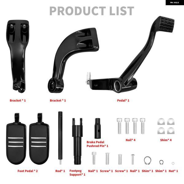 並行輸入品オートバイ ミッド コントロール キット フットペグ フットレスト ペダル シフト レバー リンケージセット ハーレー スポーツスター 1200 72_5