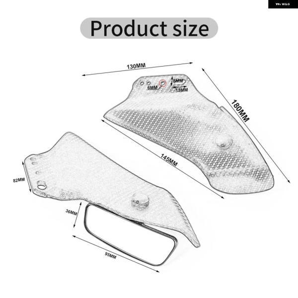 並行輸入品ホンダ CBR250R CBR400R CBR500R CBR600R 650R用 バイク サイドウイング フェアリング スポイラー フランクスポイラー フェアリング ミラーの画像