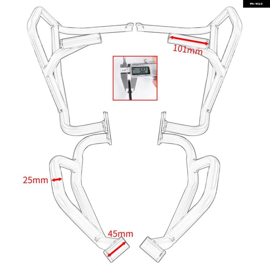 並行輸入品CFMOTO 450MT 2024 2025 エンジン ガード クラッシュ バー バイク フレーム プロテクション 上下 バンパー 450 MT アクセサリーの画像