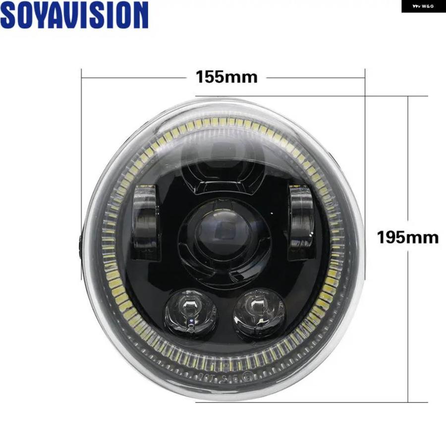 ブランド登録なし - 並行輸入品Vロッドマッスルナイト用極点LED 自動二輪車 前照灯 白いこと エンジェルアイズ を付けてV極点VRSCF VRSSC VRSCR 2002-2017用