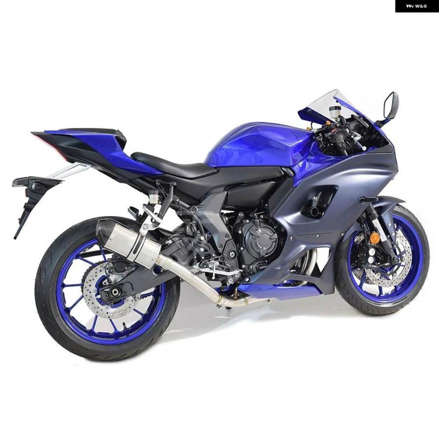 並行輸入品ヤマハ R7 2021 - 23 YZFR7 YZF R7 エスケープ バイク マフラーヘッダー ハイレベルリンク パイプ 51MM スリップオンの画像